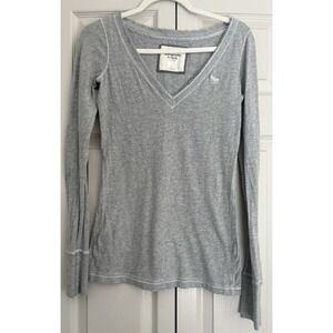 Abercrombie & Fitch Y2K Vintage Bella Swan Cotton Long Sleeve Women's Gray Small